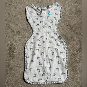 Love to Dream White Sleep Sack with Rainbow Pattern